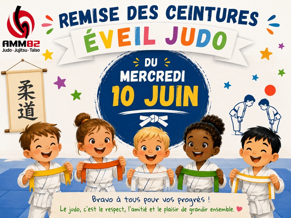 Remise des ceintures Kyu de l'Éveil Judo