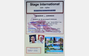 STAGE INTERNATIONAL JUDO – JUJITSU -TAÏSO 