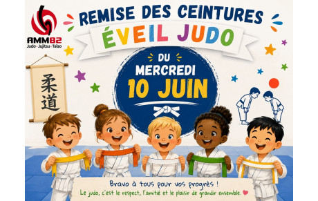 Remise des ceintures Kyu de l'Éveil Judo